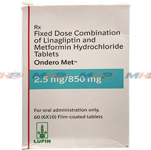Ondero Met 2.5/850mg (Метформин+линаглиптин)